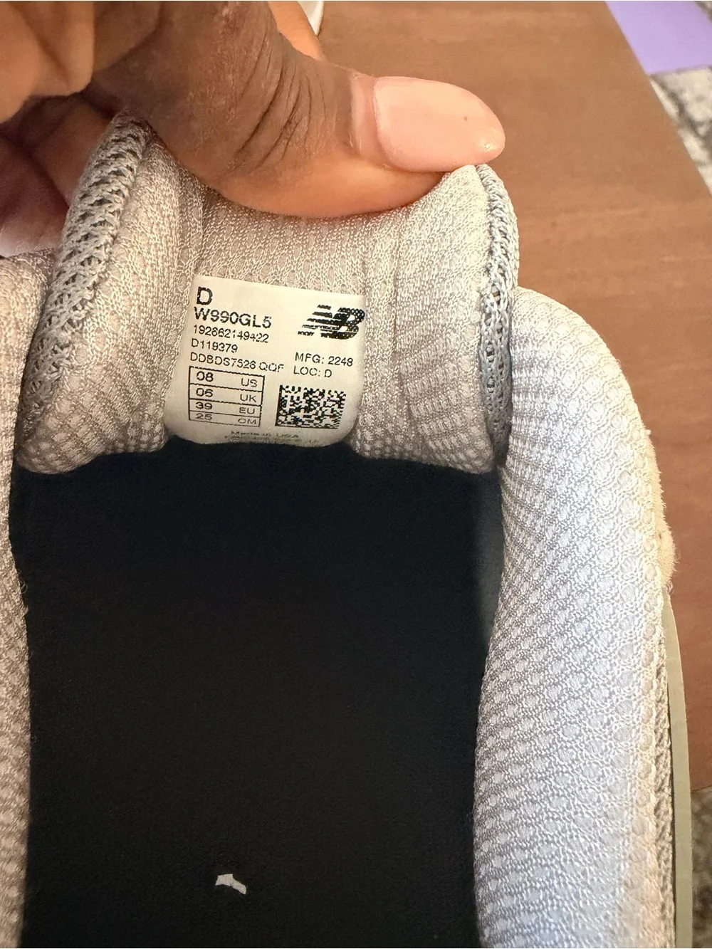 New Balance Light Gray Mesh Sneakers